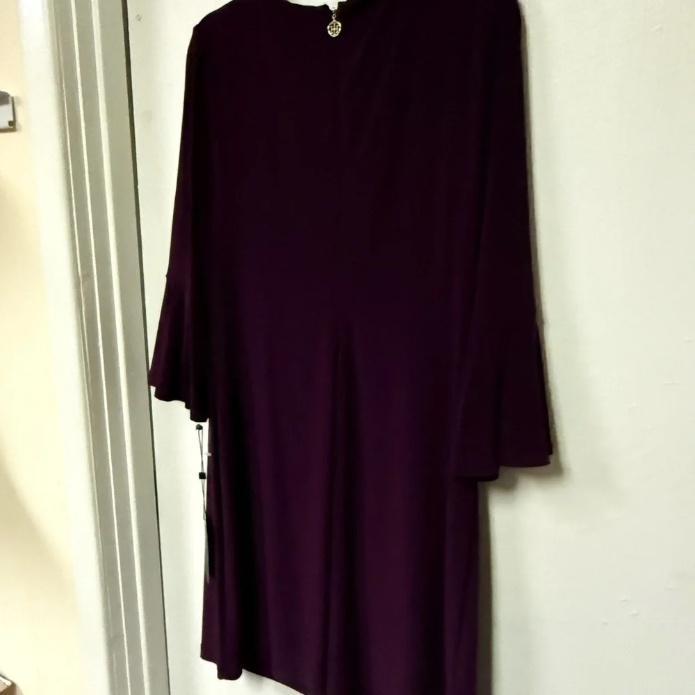 Tommy Hilfiger Women's Purple Bell Sleeved Dress *NEW* Sz 12 - Picture 4 of 8